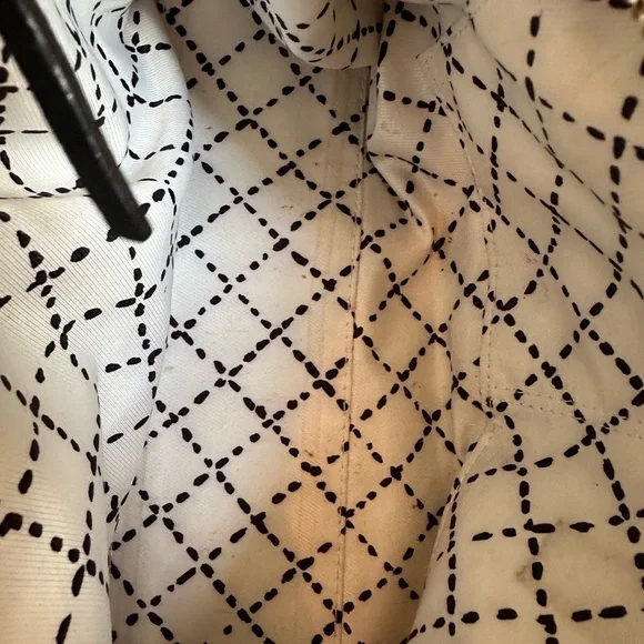 Kate Spade Blue & White Leather Satchel handbag hadlen grant park cement navy - Picture 13 of 16